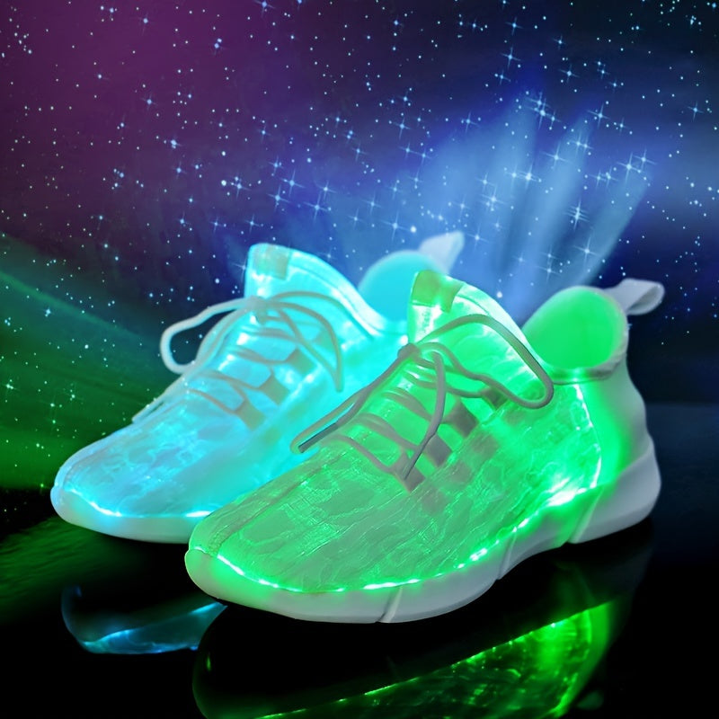 Unisex Colorful Flash LED Shoes - USB Charging, Lightweight, Breathable (color changing)