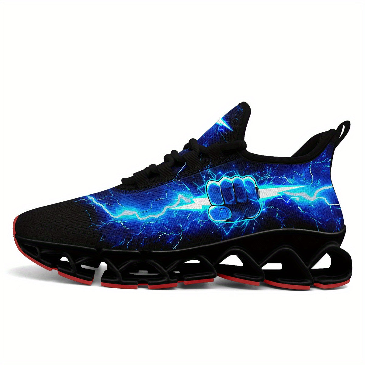 Unique Punk-Inspired Trainers, Blade Sole Sneakers (Glow in the dark)
