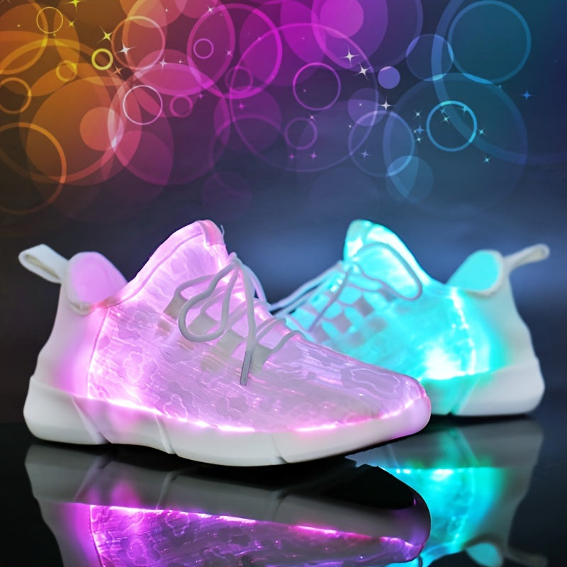 Unisex Colorful Flash LED Shoes - USB Charging, Lightweight, Breathable (color changing)