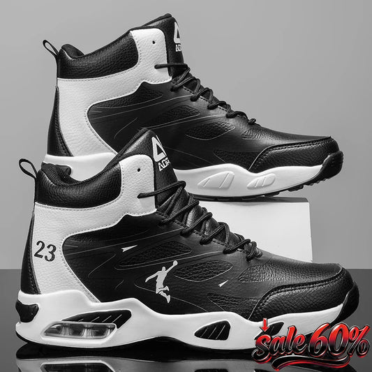 Men's High Top Basketball Shoes Air Cushion Sneakers Non-slip Breathable Sports Shoes for Men Outdoor Training Athletic Footwear