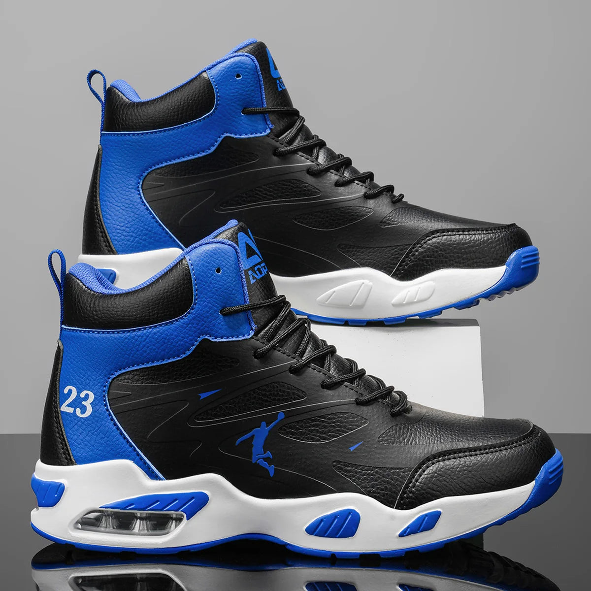 Men's High Top Basketball Shoes Air Cushion Sneakers Non-slip Breathable Sports Shoes for Men Outdoor Training Athletic Footwear