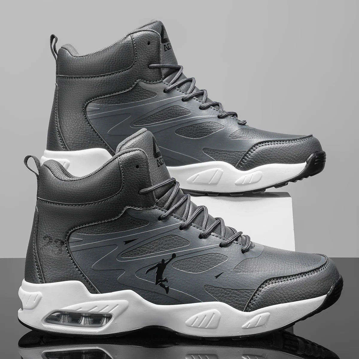 Men's High Top Basketball Shoes Air Cushion Sneakers Non-slip Breathable Sports Shoes for Men Outdoor Training Athletic Footwear